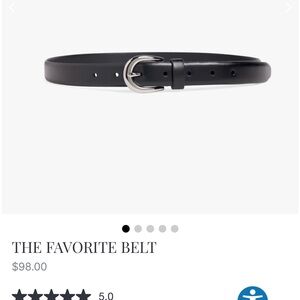 Favorite Daughter Classic Black Belt with Silver Buckle
